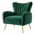 Fotel wypoczynkowy 75 x 80 x 105 cm zielony aksamitny w stylu glamour